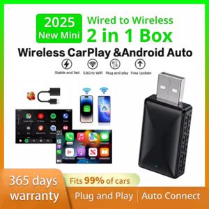 무선 Carplay 어댑터 안드로이드 자동 무선 스마트 동글 2in1 For Volvo Benz Audi Kia Hyundai VW Mazda Cadillac MG Peugeot
