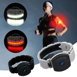 USB 충전식 COB LED 암밴드 라이트 400mAh 3가지 모드 야간 러닝 스포츠 경고 팔 다리 라이트 IPX4 방수