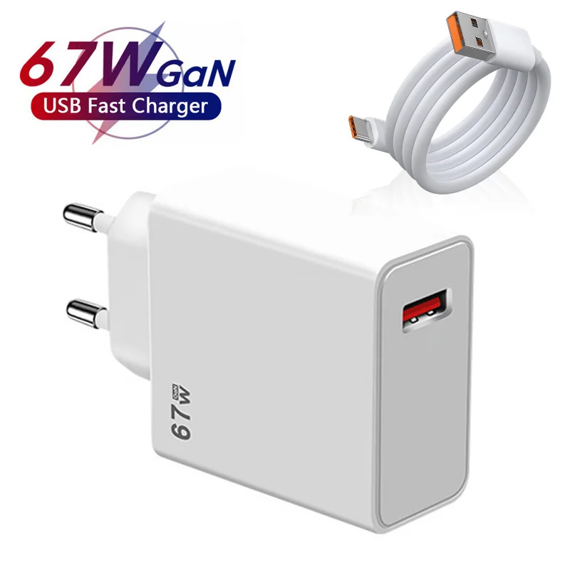 GaN USB 고속 충전기 Xiaomi 14 13 12 11 10 Ultra Redmi Note 12T 13 Pro Turbo 6A USB 유형 C 충전 케이블