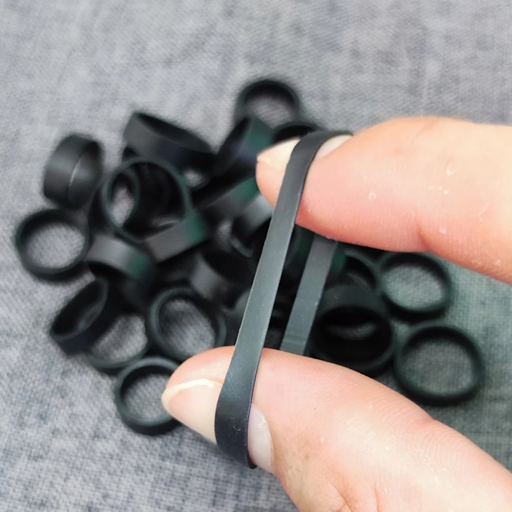 500 Pcs 블랙 O 링 탄성 고무 밴드 Stretchable 라텍스 링 용품 홈 문구 사무실 패키지 Stretchable Band