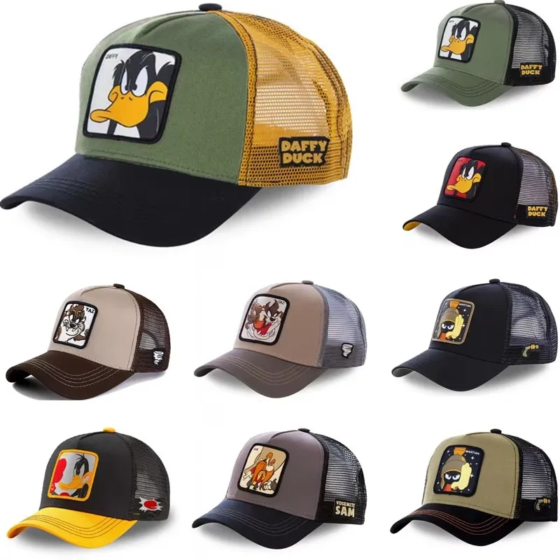 고품질 브랜드 애니메이션 만화 Snapback 코튼 야구 모자 남자 여자 힙합 아빠 메쉬 모자 트럭 모자 Dropshipping