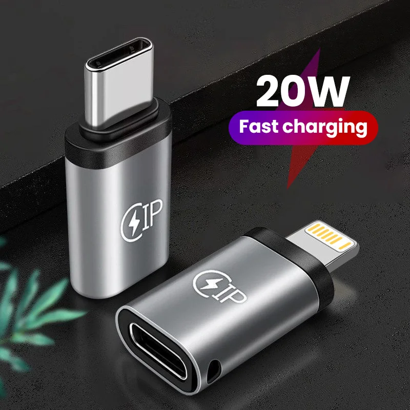 USB 케이블 변환기 번개-USB C 어댑터 20W Ios-Type-C Adaptador for IPhone 15 14 13 Pro Max Huawei Xiaomi Samsung