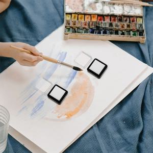 15개 DIY 스탬프 잉크 패드 사각형 빈 지문 핸드프린트 잉크패드 다용도 공예 문구류 스크랩북 교실 사무실용