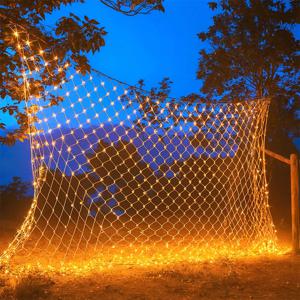 네트 LED 문자열 조명 8 모드 220V 110V EU 플러그 축제 크리스마스 장식 할로윈 새해 2026 웨딩 파티