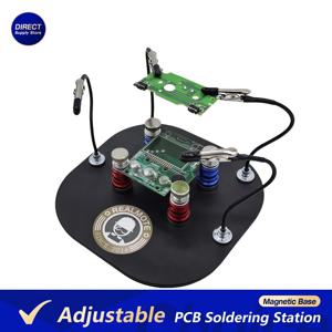 범용 PCB 홀더 납땜 플랫폼, 자석 핀 홈 고정 장치, 회로 기판 전자 수리용 구부릴 수 있는 클립
