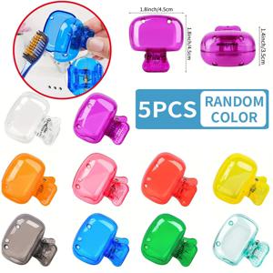 5pcs 가정용 칫솔 보관 클립-휴대용 여행 칫솔 먼지 보호 캡-보관 상자 휴대용 칫솔 헤드 P