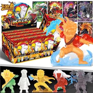 Kayou NARUTO 블라인드 박스 시리즈 미니 인형 고무 피규어 차크라 모드 사스케 가아라 쿠라마 시카마루 모델 장난감 생일 선물