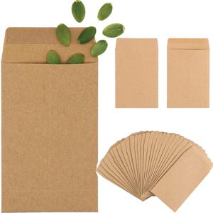 100/200pcs 씨앗 봉투 대량 6x10cm 씨앗 패킷 봉투 선물 작은 종이 동전 봉투 Resealable Seed Organizer Storage