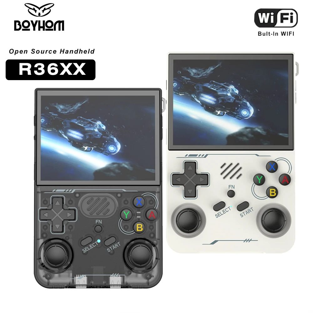 R36S 업데이트된 R36XX 레트로 휴대용 게임 콘솔 리눅스 ARKOS 3.5인치 IPS 스크린 휴대용 포켓 비디오 플레이어 Wi-Fi 게임 어린이 선물