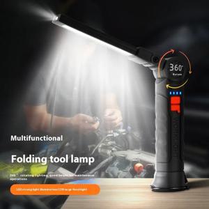 450LM COB LED 작업등 손전등 USB-C 800mA 작업등 자기 360 °   차고 수리 검사 램프 4모드 포켓 투광 조명