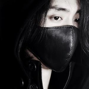 남녀공용 방풍 방수 천연 양가죽 가죽 마스크, 여성용 코튼 안감, 펑크 입 머플, R2718