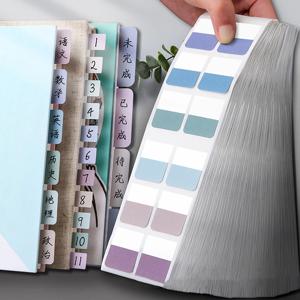 Journamm 60/120/240 개/갑 Vintages PET 스티커 메모 색인 스티커 학교 용품 Creative Stationery Morandi Color Labels
