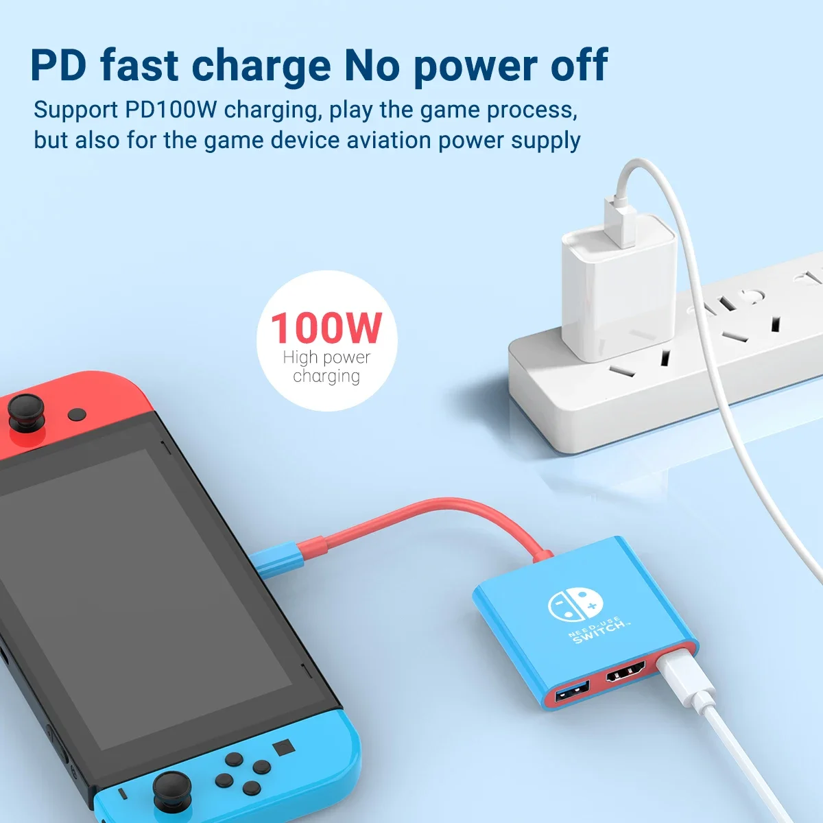 스위치 휴대용 도킹 스테이션 TYPE C 허브(HDMI USB 3 0 포함) 여행용 게임에 적합 컴팩트한 디자인 간편한 설정