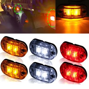 2/4Pcs 12v 24v Led 사이드 마커 경고등 트레일러 트럭 캐러밴 사이드 클리어런스 마커 라이트 Led 트럭 앰버 레드 화이트 램프