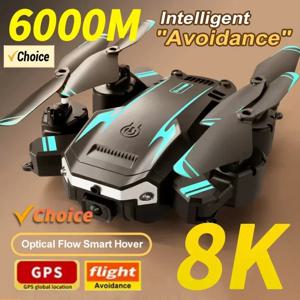 새로운 G6 드론 8K 5G GPS 전문가용 HD 360 °   항공 사진 듀얼 카메라 접이식 장애물 회피 브러시리스 쿼드로터 5KM