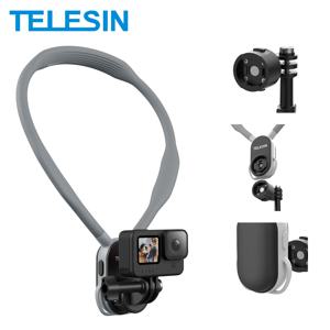 TELESIN 퀵 릴리스 실리콘 넥 마운트 GoPro Hero Insta360 용 마그네틱 홀드 DJI Osmo 액션 액션 카메라 액세서리