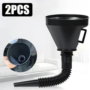 2PCS 130mm 필터가있는 급유 깔때기 오토바이 급유 가솔린 엔진 오일 깔때기 모토 자동차 깔때기 자동차 수리 필링 도구