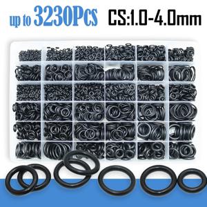 O 링 NBR 씰 와셔 배관 가스켓 두께 1/1.5/2.0/2.4/3.1/4.0 니트릴 부타디엔 고무 스페이서 내유성 Oring 키트