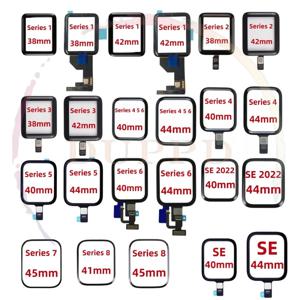 터치 스크린 디지타이저 유리 렌즈 패널 Apple Watch 시리즈 SE 1 2 3 4 5 6 7 8 38mm 42mm 40mm 44mm 터치 스크린 수리 부품