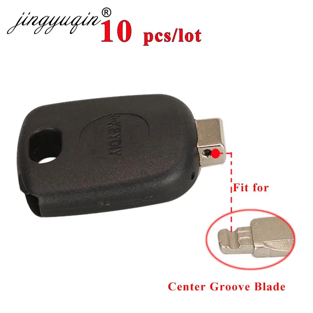 Jingyuqin 10pcs KEYDIY 범용 트랜스 폰더 자동차 키 쉘 케이스 KD/VVDI 블레이드 헤드 칩 홀더 범용 자동차 키 하우징