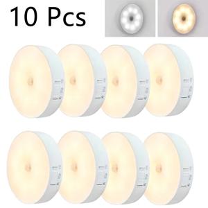 LED 인체 유도 야간 조명 USB 충전 스마트 센서 램프 머리맡 침실 홈 복도 조명 8 LED 미니 벽 램프