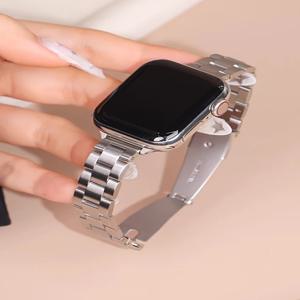 애플워치 스트랩용 스테인리스 스틸 밴드 46mm 44mm 45mm 40mm 42-38-41mm 슬림 메탈 브레이슬릿 49mm 아이워치 시리즈 10 8 7 6 SE 5 9