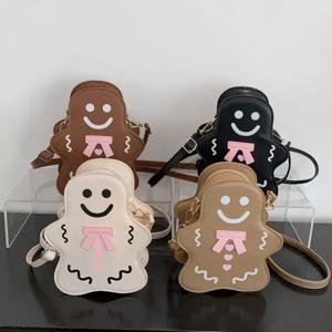 진저브레드 남자 모양 멀티 컬러 인터넷 만화, 맞춤형 크리에이티브 싱글 숄더 크로스 여성 가방, 트렌디 소녀 레저, 신제품