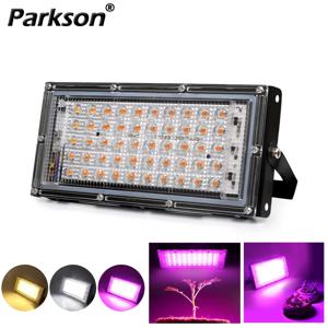 LED 성장 램프 50W 100W 150W AC 220V 전체 스펙트럼 홍수 빛 반사판 온실 수경 투광 조명 식물 꽃 램프 LED