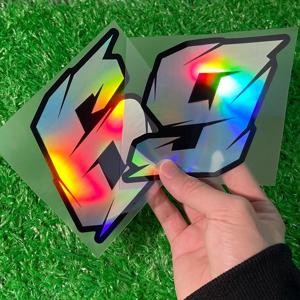 1PC 레이저 번호 오토바이 스티커 방수 오토바이 연료 탱크 전기 스쿠터 자전거 장식 내구성 비닐 데칼