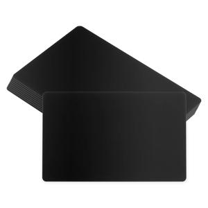 10/20/50Pcs 0.21mm 금속 명함 빈 이름 카드 레이저 조각 알루미늄 DIY 선물 카드, 블랙 매트