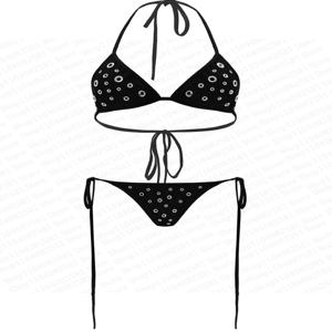 2000년대 Y2K 고딕 타이트 코르셋 백리스 슬리브리스 핫하고 매콤한 에모걸 크롭탑 여름 비키니 세트 비치 베스트 파티