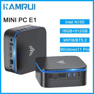 KAMRUI 미니 PC 인텔 N150 16GB DDR4 1TB M.2 SSD 최대 3.6GHz 윈도우11프로 WIFI6 BT5.2 HDMI+DP 4K 디스플레이 미니 데스크탑 컴퓨터
