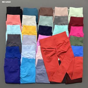 로고 없는 여성 스포츠 레깅스 고탄력 반바지 힙업 요가 팬츠 심리스 뱃살 보정 피트니스 운동 레깅스