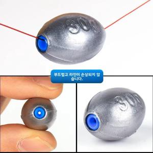 00개 낚시 추, 속이 빈 올리브 모양 플라스틱 코어 낚시 추, 캐스팅 로드용, 바닥 걸림 방지 빈 코어 낚시 추