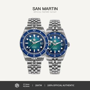 산 마틴 37.5-40mm 오리지널 디자인 럭셔리 커플 시계 Miyota 9015 자동 기계식 남자 다이버 시계 방수 SN0148