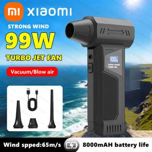 990000RPM 무선 제트 팬 브러시리스 모터 터보 에어 블로워 (자동차 청소용, LED 조명 디지털 디스플레이 포함, 휴대용, 야외 사용 가능)