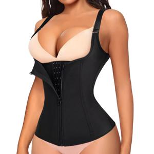 여성용 쉐이프웨어 허리 트레이너 벨트 타이트닝 언더버스트 코르셋 지퍼 클로저 복부 조절 슬리밍 바디 쉐이핑 언더웨어