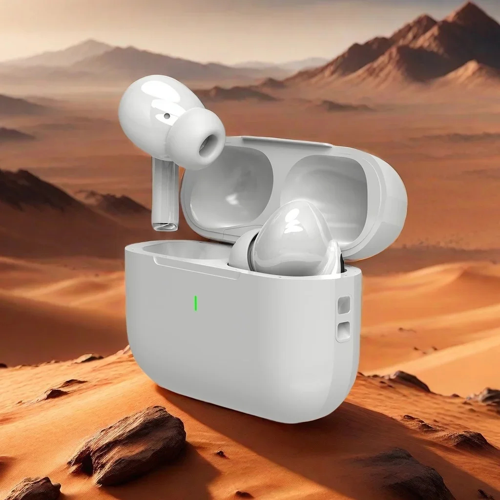2025 오리지널 에어 프로 블루투스 이어폰 블루투스 5.3 auriclees 이어 버드 iPhone 용 게임용 헤드셋 Apple Xiaomi Android Phone