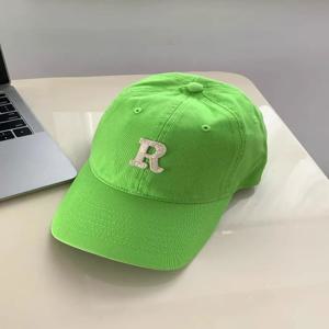 룰루 디자인 야구 모자 레터 패턴 패셔너블한 한국 스타일 자외선 차단 모자 다용도 면 소재 여름 액세서리
