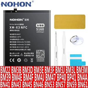 NOHON 샤오미 미 9T 프로 8 라이트 9 SE 11 POCO X3 NFC F1 레드미 노트 10 9 8 프로 7 용 배터리, BN57, BM4J, BM3L, BM4E, BM3M, BM3E, BN4A, BN46