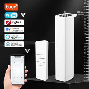 스마트 Tuya Wifi/Zigbee 전기 커튼 셔터 모터(RF 원격 22.5CM 크기 APP 제어 포함) Alexa Google Assistant SmartThings