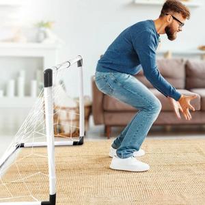 축구 골 스포츠 장난감, 펌프 및 볼 접이식 축구 골 포스트, 실내 야외 축구 훈련용 휴대용 축구 골