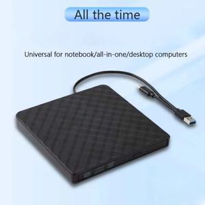 2in1 USB3.0 TypeC 슬림 외부 DVD RW CD 라이터 드라이브 버너 리더 플레이어 노트북 데스크탑 PC DVD 버너 용 광학 드라이브