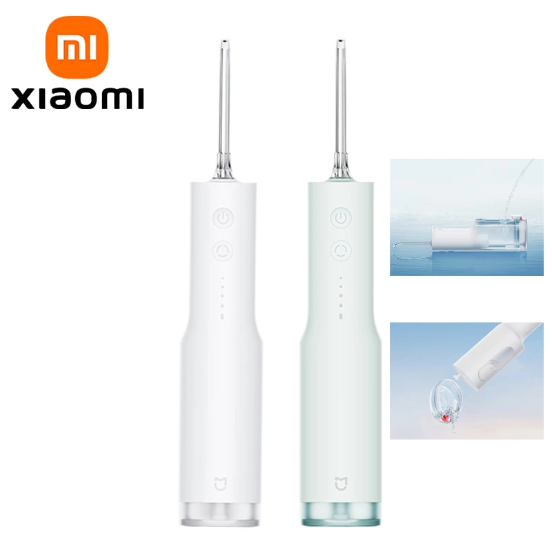 샤오미 미지아 전기 구강 세척기 F300,240mL 물 탱크, 4 가지 모드 세척기, 2000 시간/m 주파수 펄스, 115 일 긴 배터리 수명
