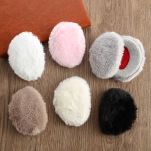 방풍 겨울 귀 보호 두꺼운 푹신한 플리스 이어 커버, 이어 워머, 밴드리스 이어 머프