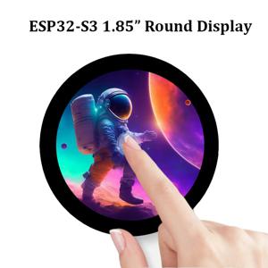 Waveshare ESP32-S3 1.85 인치 IPS TFT 라운드 LCD 디스플레이 개발 보드 360x360 LVGL GUI/HMI/Arduino 용 WiFi Bluetooth 지원