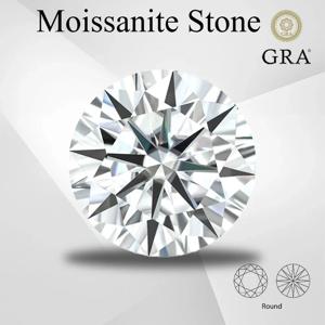 모이사나이트 스톤 도매 D 컬러 라운드 컷 0.1CT-12CT 보석 제작용 보석 감정서 포함