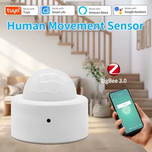 Tuya Zigbee PIR 모션 센서 적외선 감지기 미니 스마트 인체 센서 원격 제어 알람 Alexa Smart Life App으로 작동