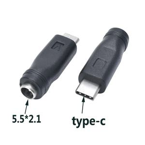 1Pc 타입C 전원 어댑터 변환기 USBC DC5.5X2.1 DC-USB 타입C 충전 케이블 어댑터 변환기
