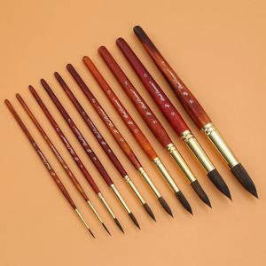 혼합 머리 둥근 팁 걸레 브러시, 수채화 펜 물 분필 아트 크로 셰 뜨개질 펜 학교 미술 용품, 그림 전문 브러시